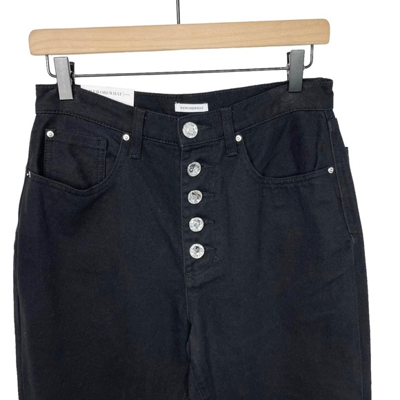 NWT WEWOREWHAT The Danielle Crystal High Rise Straight Leg Jean - Picture 5 of 12